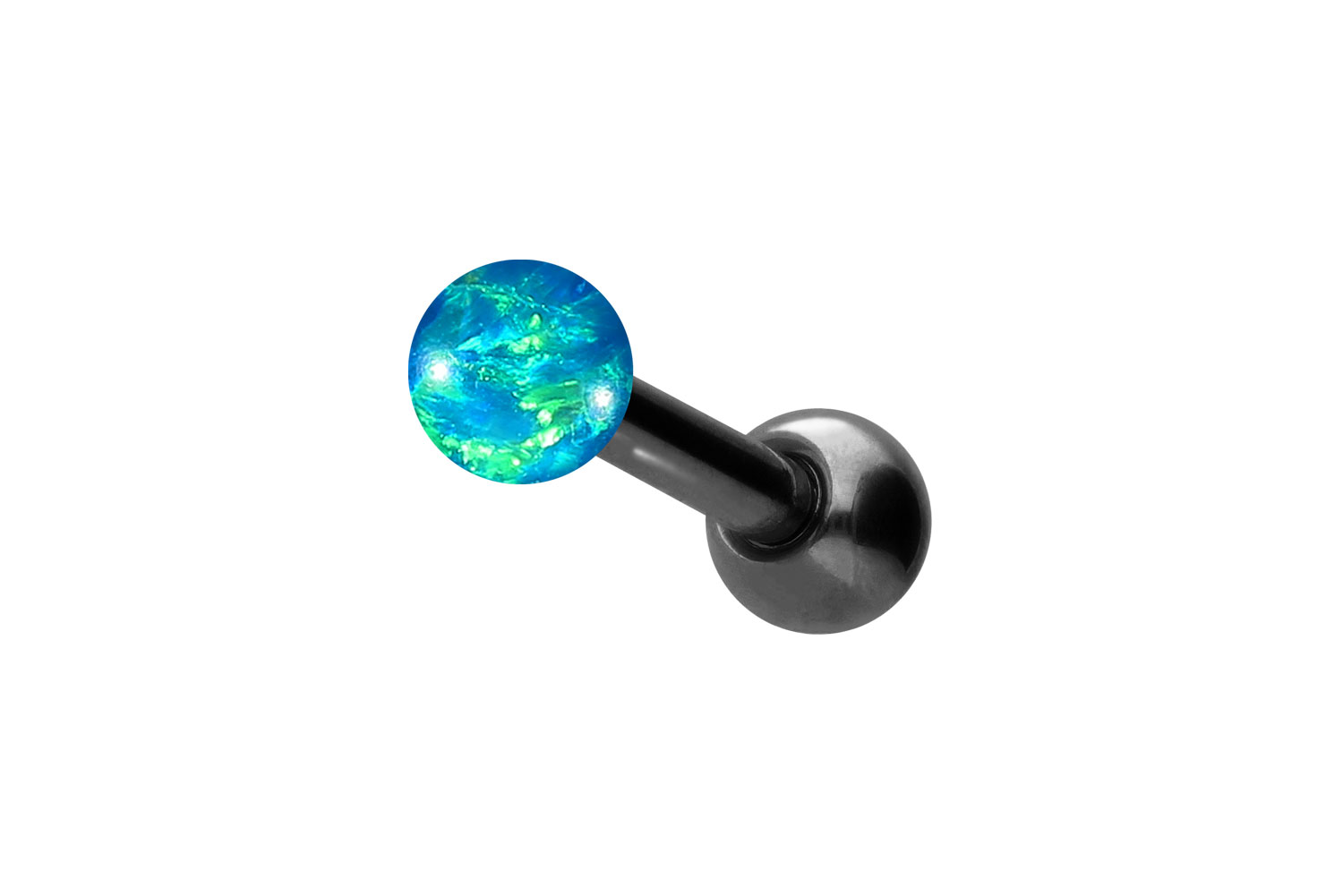 Titan Ohrpiercing SYNTHETISCHER OPAL